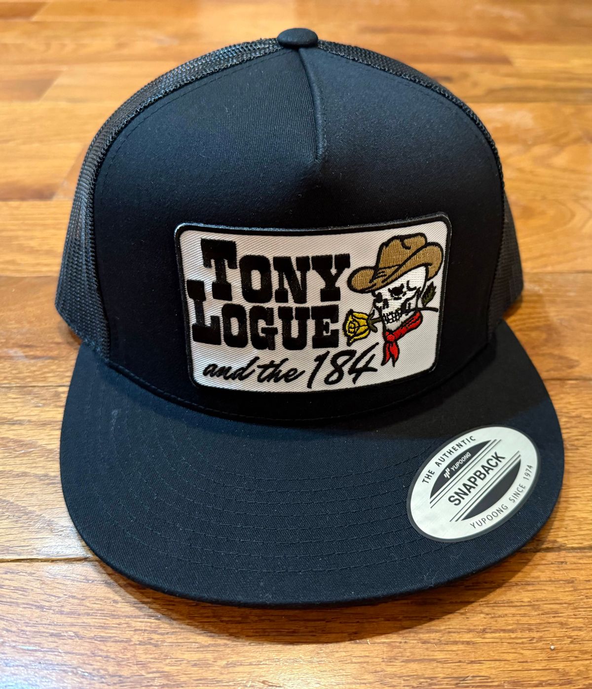 TL184 YELLOW ROSE BLACK HAT