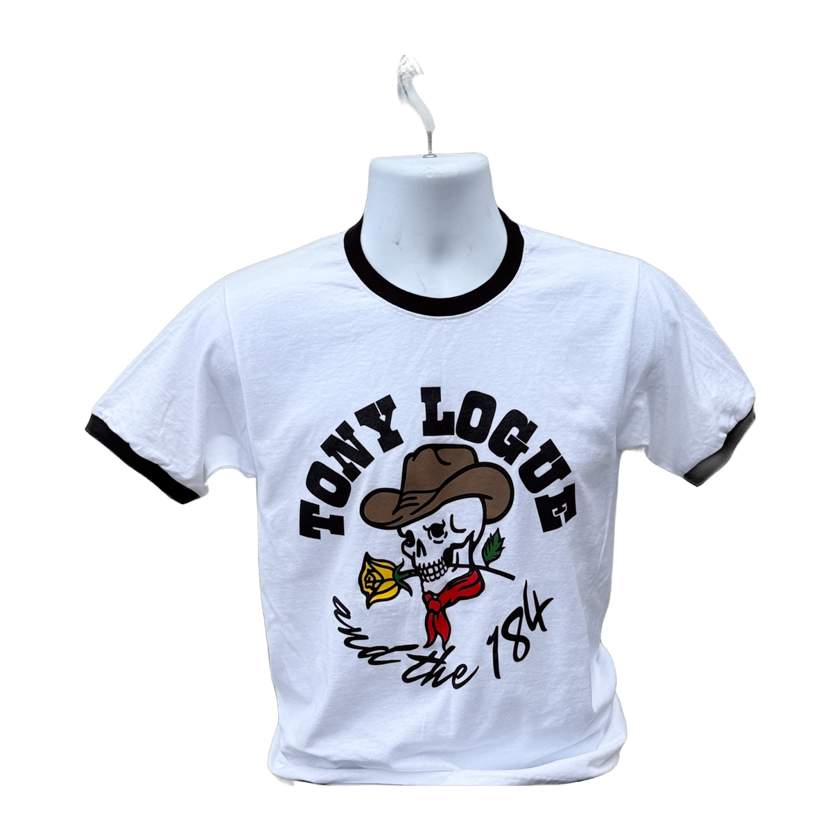 TL184 WHITE/BLACK RINGER TEE
