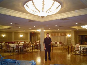 Mar-T standing in the crystal room on the dance floor before starting. We were so busy didn't have time to take PICS of everyone! (tee-hee)
