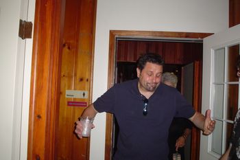 Garrett here! I love his exspession here! What can he say! "I'm just da' bartender here!"
