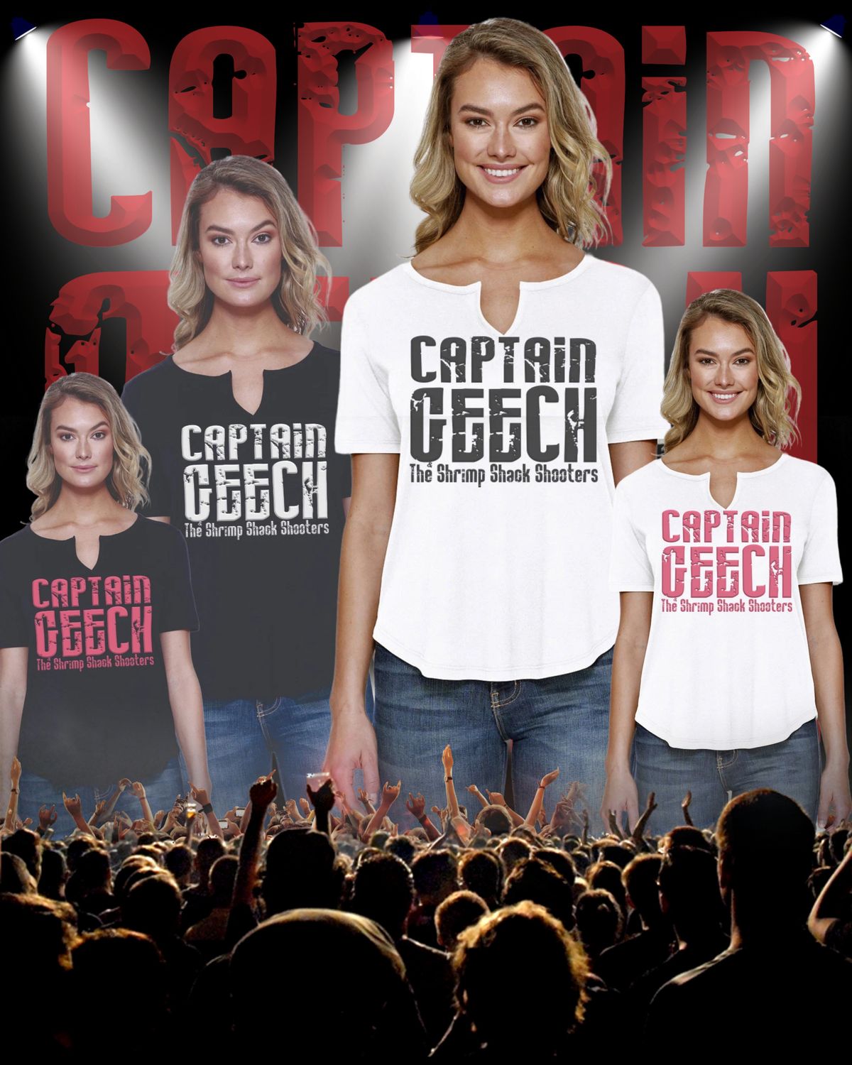 Ladies Geech Slit V-Neck