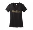 Fitted V-NECK with Gold Layered Logo