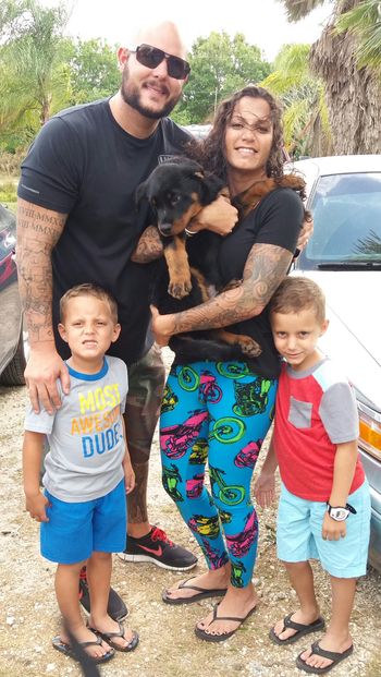 Atlas out of XL's Feren Von Blitzenhaus with his new family.
