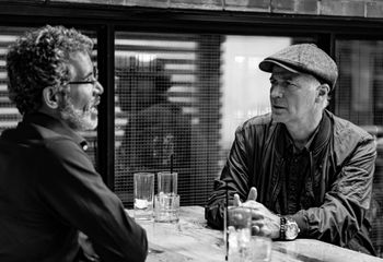 Jordan Patterson, film director, producer, and close friend Alfonso Maiorana. Discussing Today’s Child: Beautiful Black n Blues… THE JORDAN PATTERSON STORY film project.  

