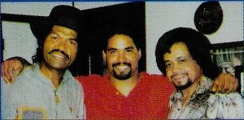 Making music with legends and friends: Mr. Bobby Rush, Jordan Patterson, and Mr. Bobby Parker at Taylor Made Studio in Jackson, MS, USA, in February 1995.
