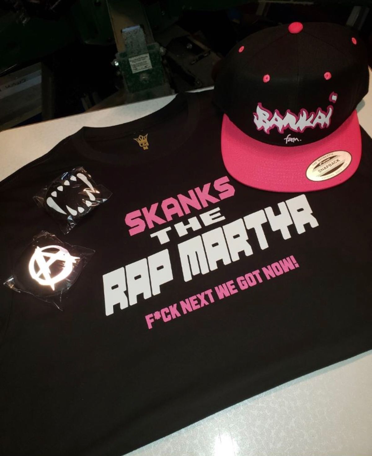 Skanks the Rap Martyr F*ck next We Got Now Tee & Hat Combo