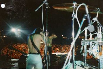 Rock Am Ring show, Roadie shot this after cymbal dropped
