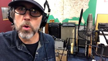 Scott Hall musician and songwriter in the studio
