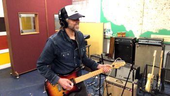 Scott Hall musician and songwriter in the studio
