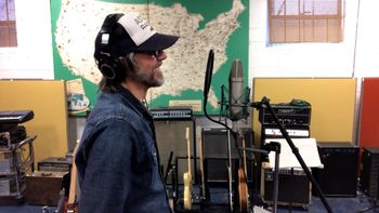 Scott Hall musician and songwriter in the studio

