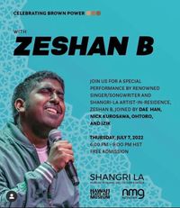 Zeshan B- Buck Giles performs on steel guitar with Shangri La Artist-In-Residence, Zeshan B