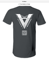  "Say Hello" Unisex Short Sleeve V-Neck Jersey Tee - Asphalt