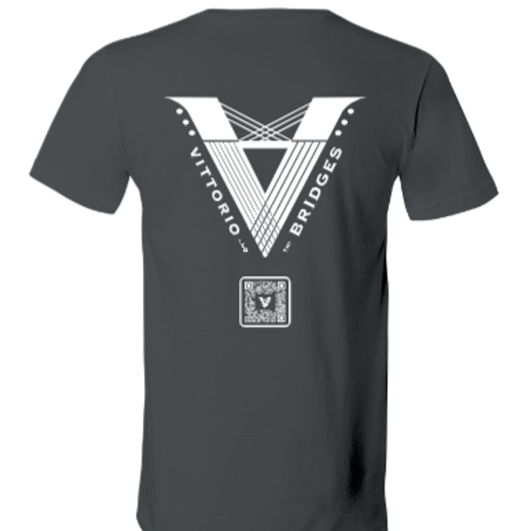  "Say Hello" Unisex Short Sleeve V-Neck Jersey Tee - Asphalt