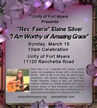 Elaine Silver presents her Music-inspired Program: "I Am Worthy of Amazing Grace" and all Music.