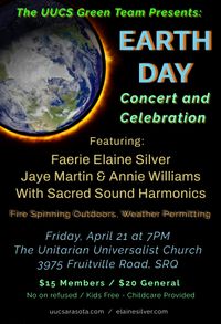 Elaine Silver, Jaye Martin and Annie Williams Sacred Sound Harmonics in Concert to celebrate EARTH DAY!
