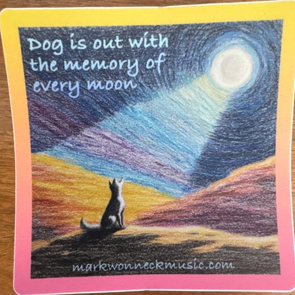 STICKER - Dog and Moon