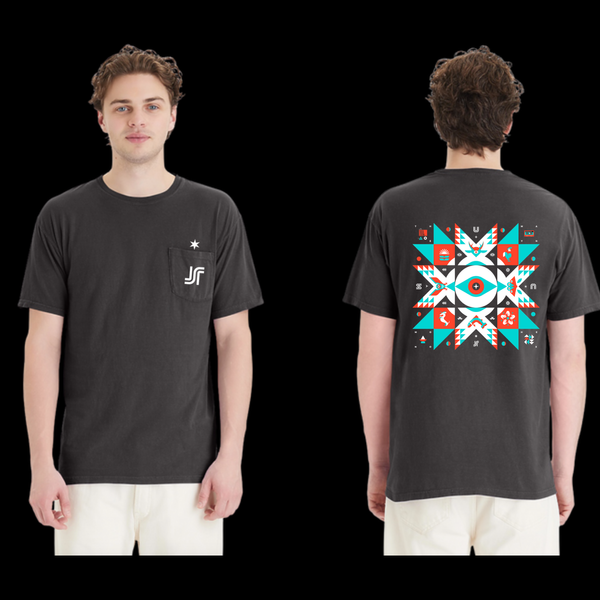 Many Moon Hex - Men's Garment Dyed Pocket Tee