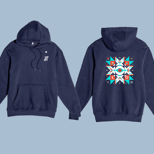 Many Moon Hex - Unisex Hoodie - Navy