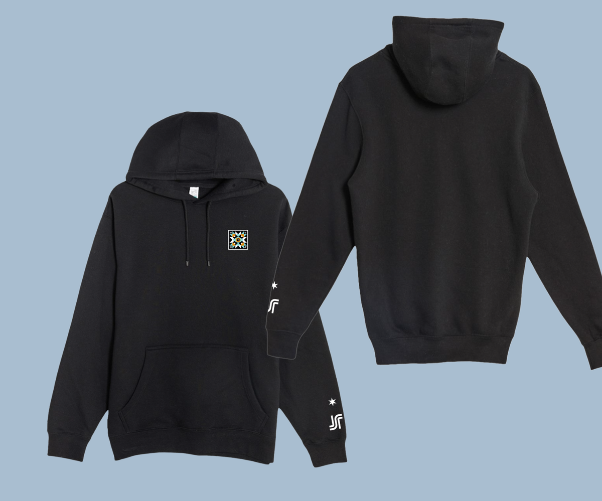 Many Moon Hex Patch Hoodie - Unisex Hoodie - Black