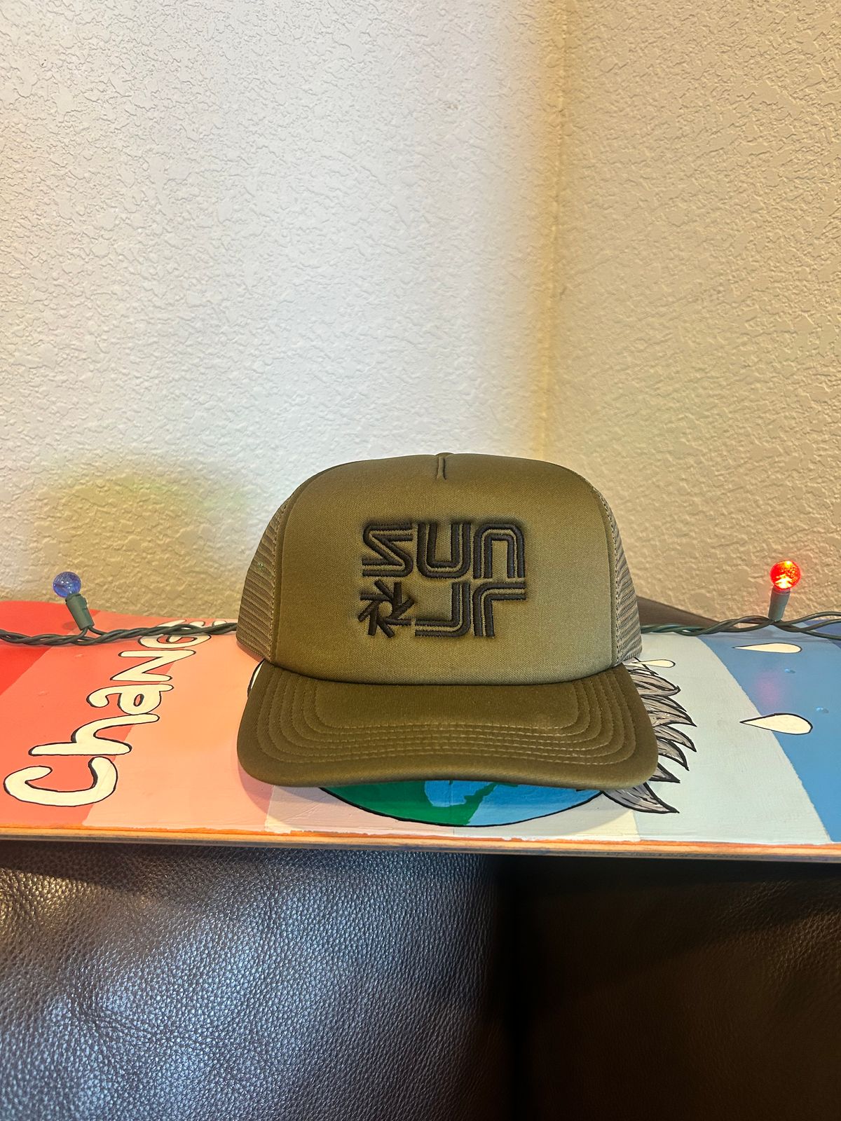 Olive Drab Poly Embroidered Foam Trucker