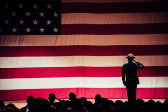 Flag with Soldier