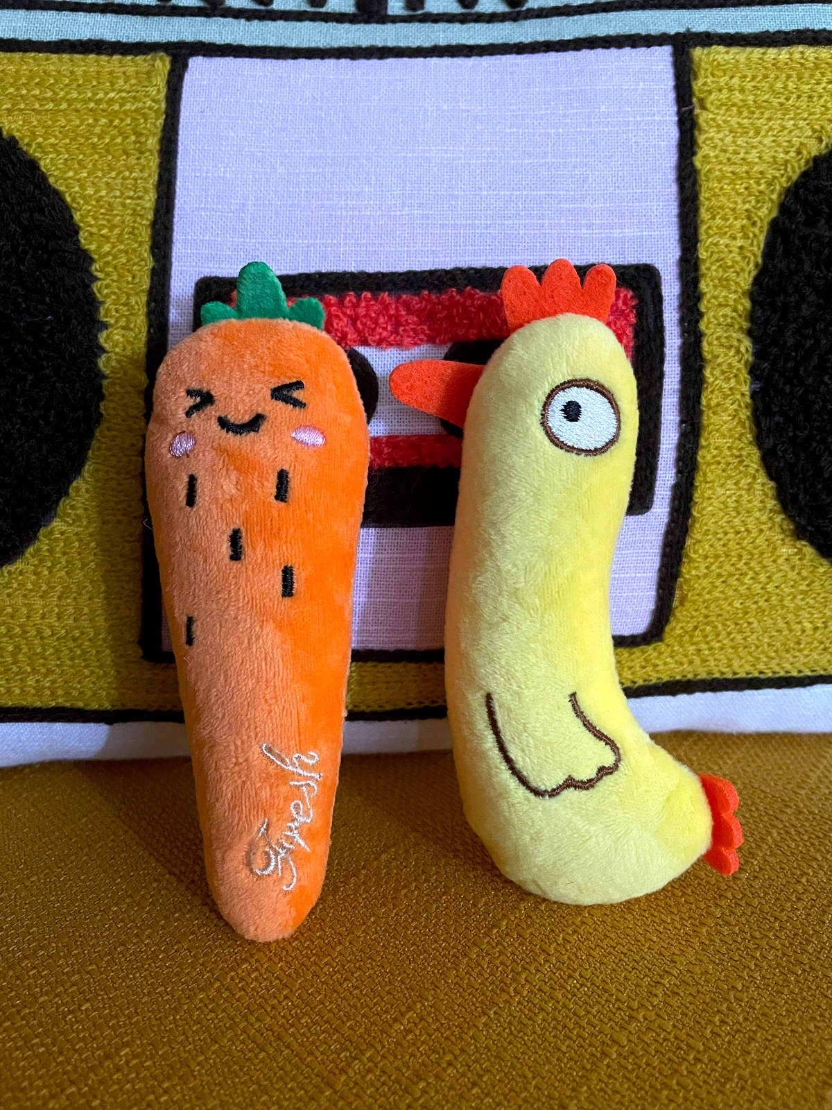 Carrot & Chicken Plush Duo 5"