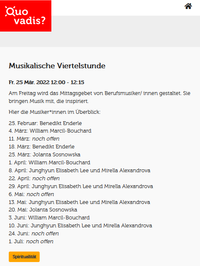 Musikalische Viertelstunde