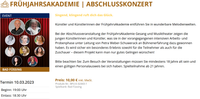Frühjahrsakademie Abschlusskonzert