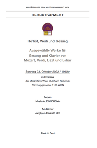 Herbstkonzert - Herbst, Weib und Gesang