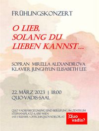 (Abgesagt) O lieb, solang du lieben kannst