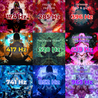 9 Solfeggio Frequencies - Pure Tones (1 hour each) by BryansCafe