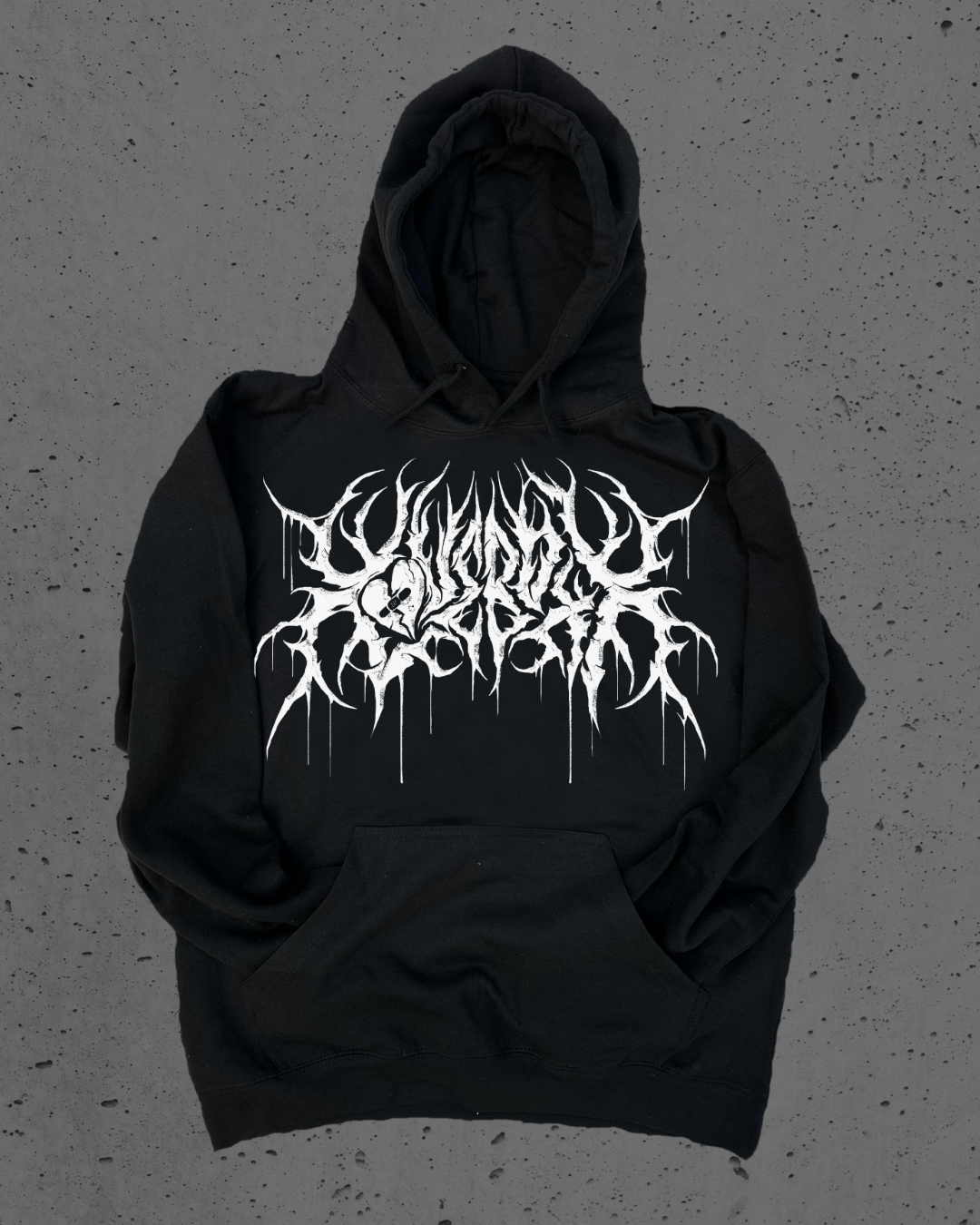 Pullover Hoodie - White Deathcore 