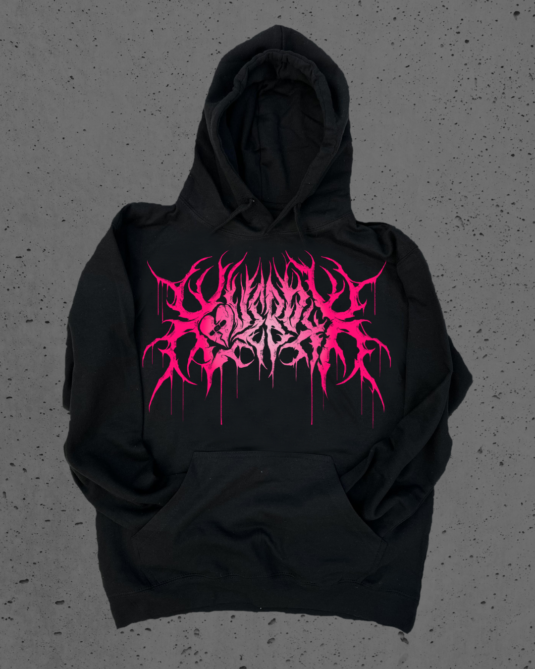 Pullover Hoodie - Pink Deathcore