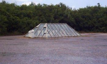 The atom bomb pit on Tinian's North Field, where Little Boy was loaded aboard the Enola Gay.
