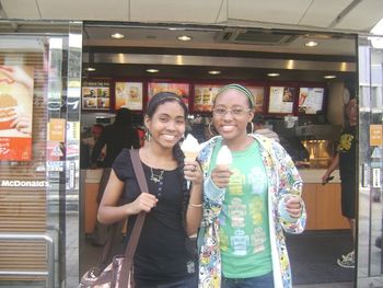 Now wait just a minute... We didn't come all the way to Japan to eat MacDonald...
