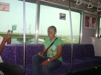 This is what the train looks like when u r the first one on... Airport in Japan...
