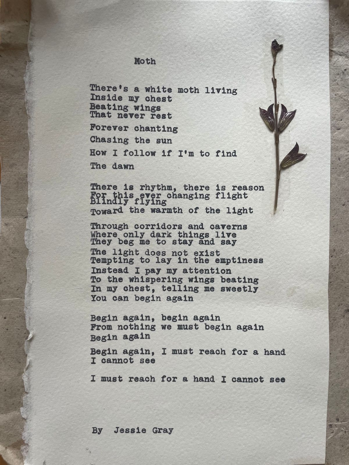 Hand Made Lyric Poster