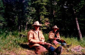 Breakfast with Mike, Canyon Creek Wyoming 1992
