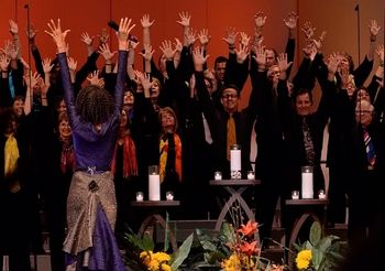 Conducting the Mile Hi Choir in Denver
