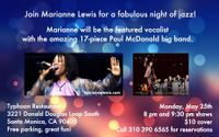 Marianne Lewis sings with the Paul McDonald Big Band