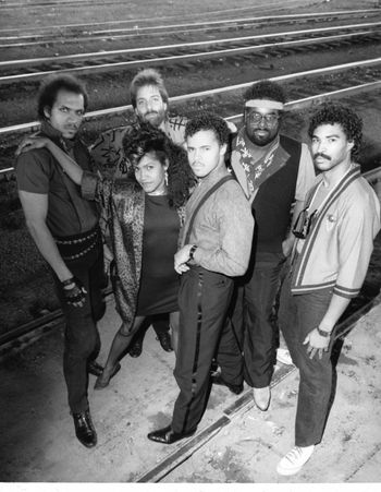 Prelude Band, maybe 1987.  David Carr, Jr., Cris Broadhurst, Rick Rigsby, Robert Christmon, Kenny Evans, Me!  Greatness!
