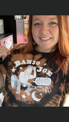 Banjo Joe Flying Through Outer Space on his Banjo Tie-dye T-Shirt