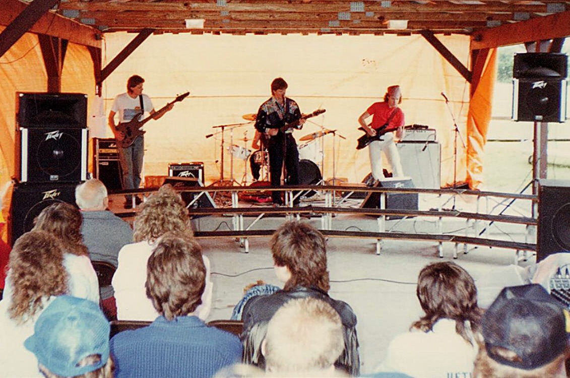Cosmic Fire performing at Grantsville Days, June 1990 - audience view