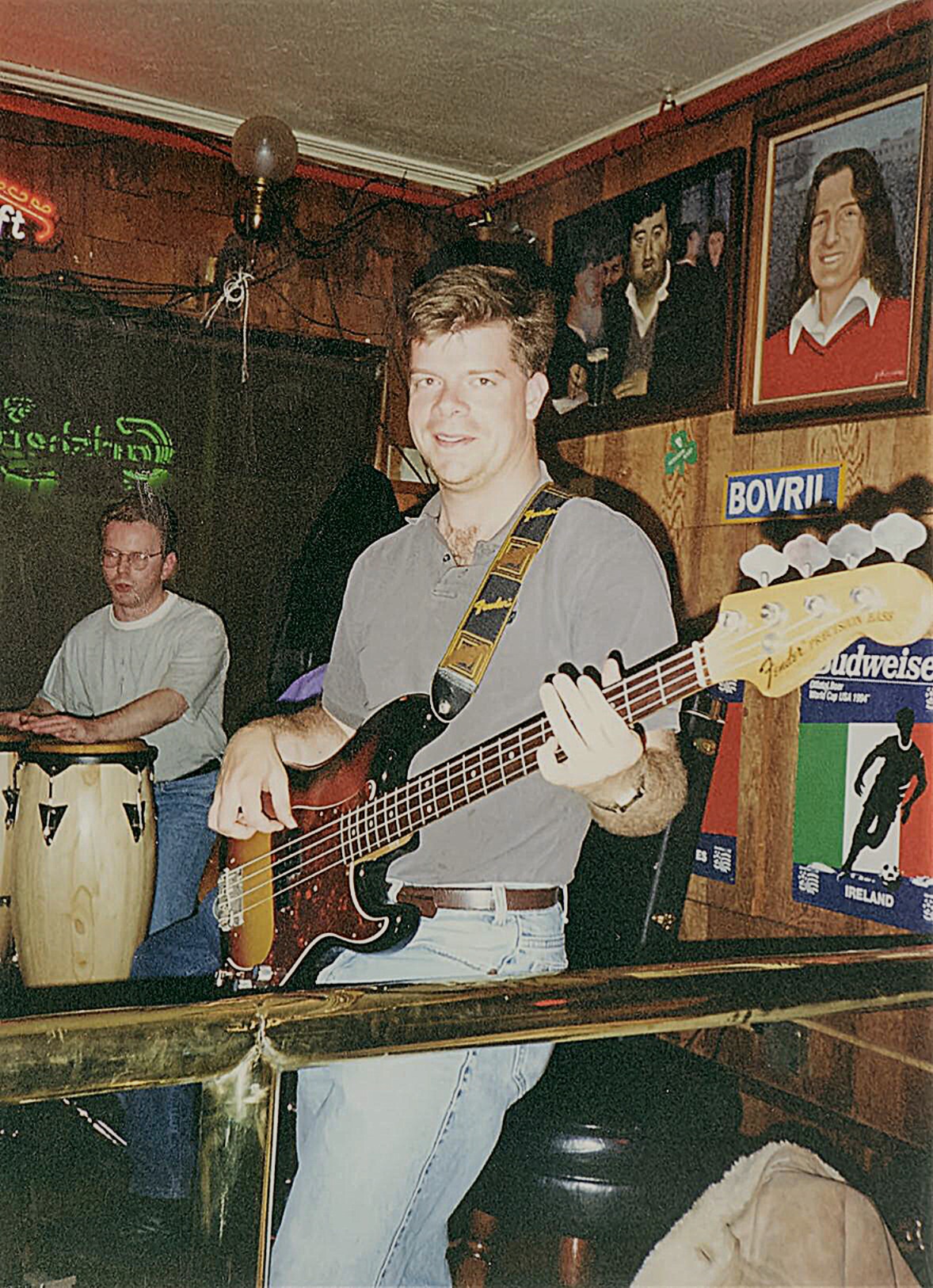 Brian Grace on bass with the Tim Dawe Band, San Francisco CA, June 1995