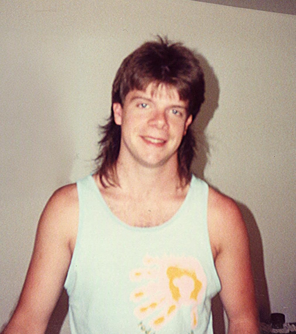 Brian Grace with his killer mullet, circa late 1991