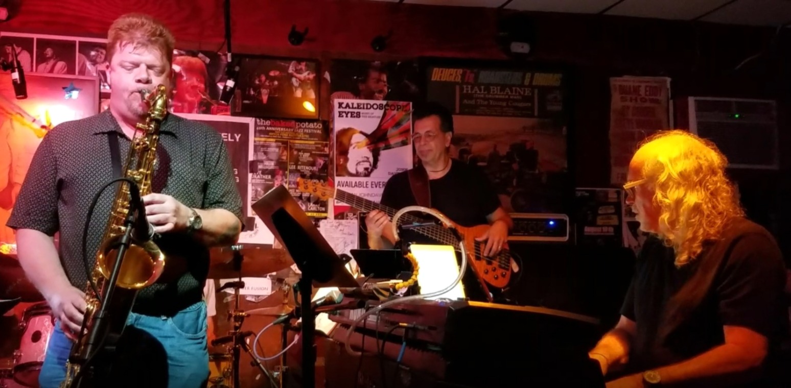 Brian Grace playing sax at the Baked Potato, Studio City