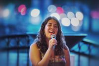 Emily Kollars on the patio at Ettore's!