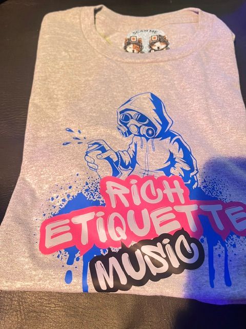 Rich Etiquette Music T-Shirt ( Grey )