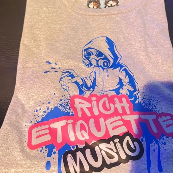 Rich Etiquette Music T-Shirt ( Grey )