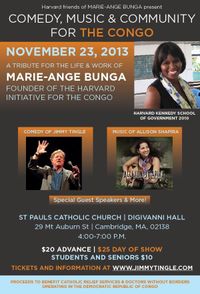 Friends of Marie-Ange Bunga present Comedy, Music & Community for The Congo